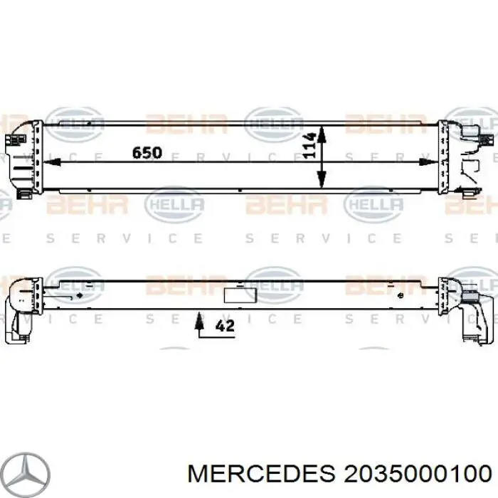 Купить 2035000100 Mercedes Радиатор водяной
