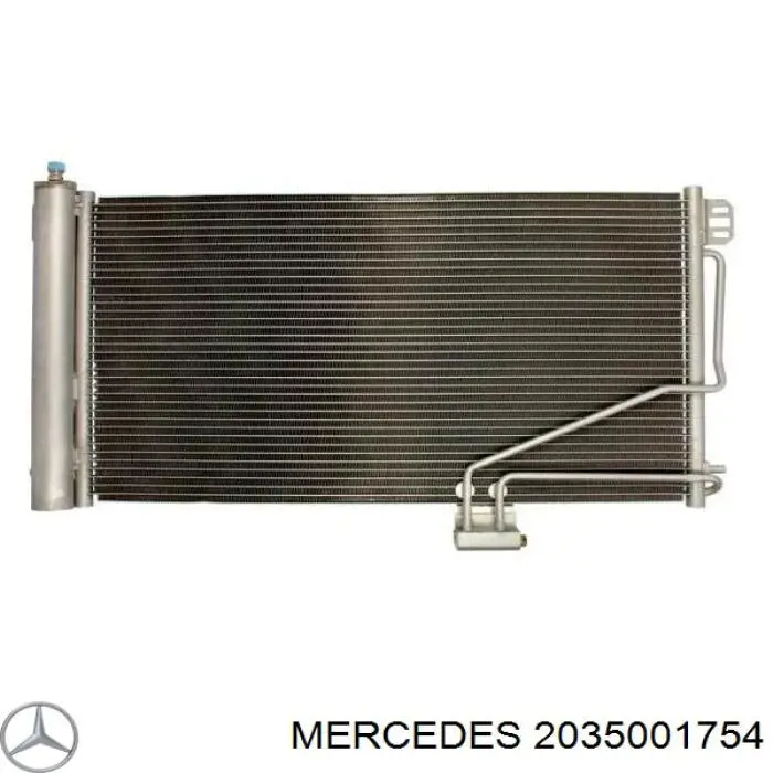 2035001754 Mercedes radiador de aparelho de ar condicionado