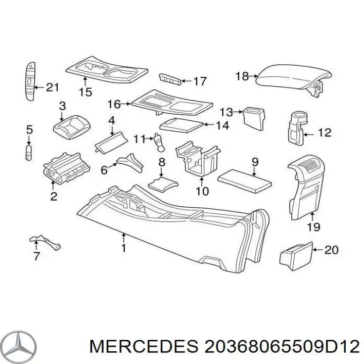  Консоль панели управления центральная Mercedes C 