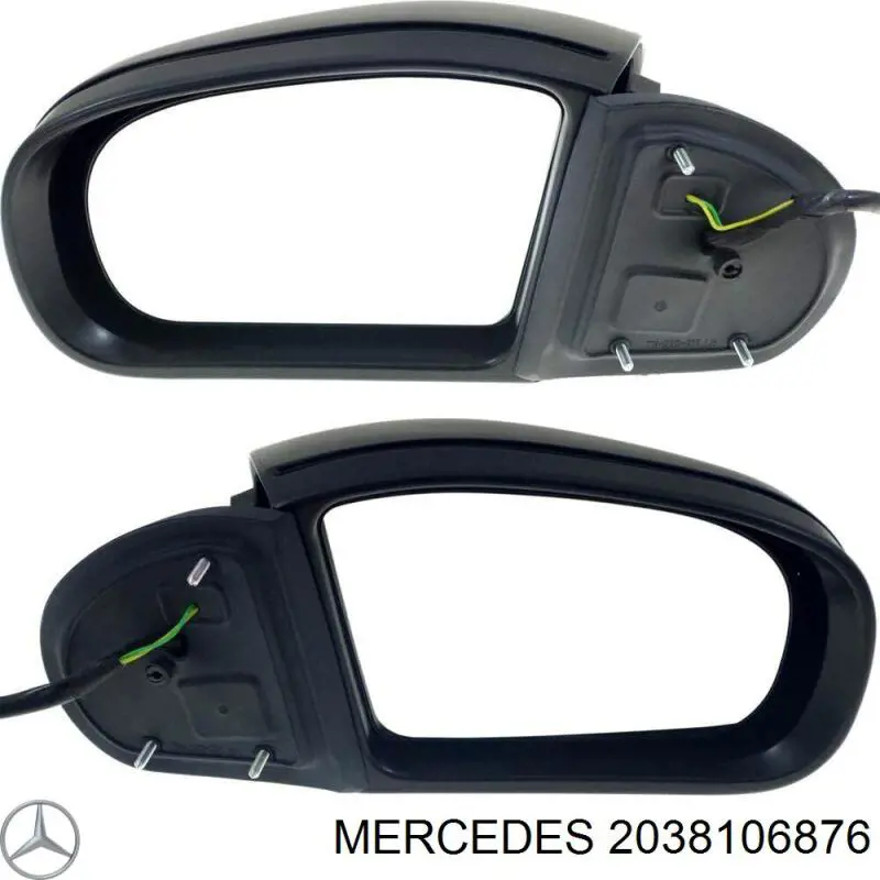 2038106876 MERCEDES Espejo de retrovisor derecho original y equivalente