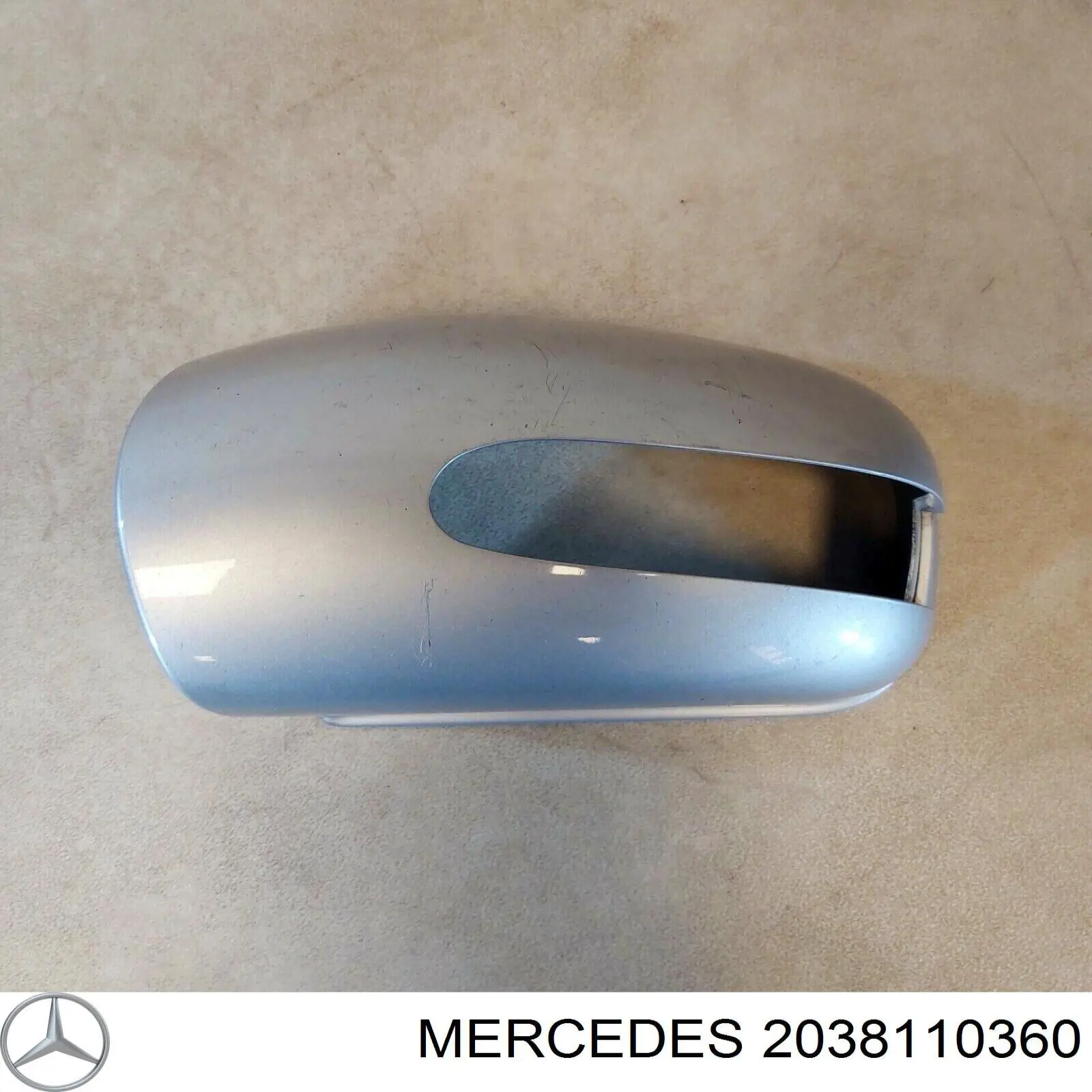 Корпус зеркала заднего вида левого 2038110360 Mercedes