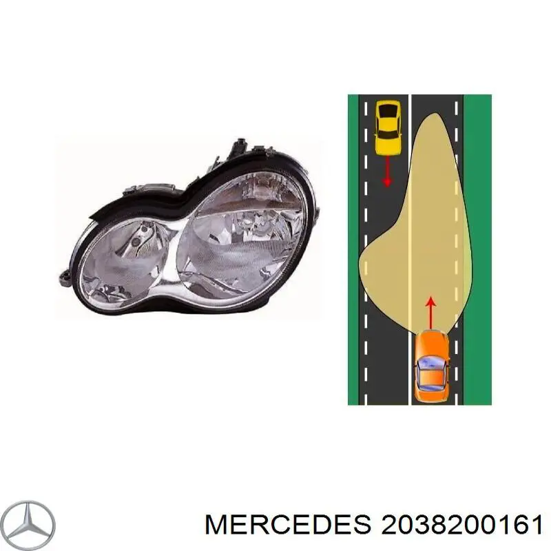 Купить 2038200161 Mercedes Фара левая передняя