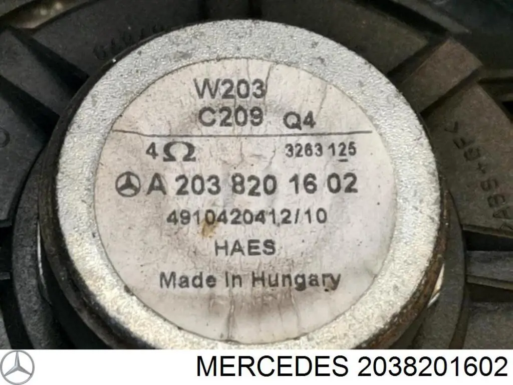 Динамик задней двери 2038201602 Mercedes