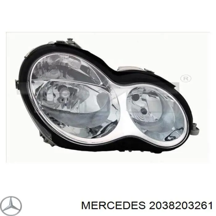 Фара правая 2038203261 Mercedes