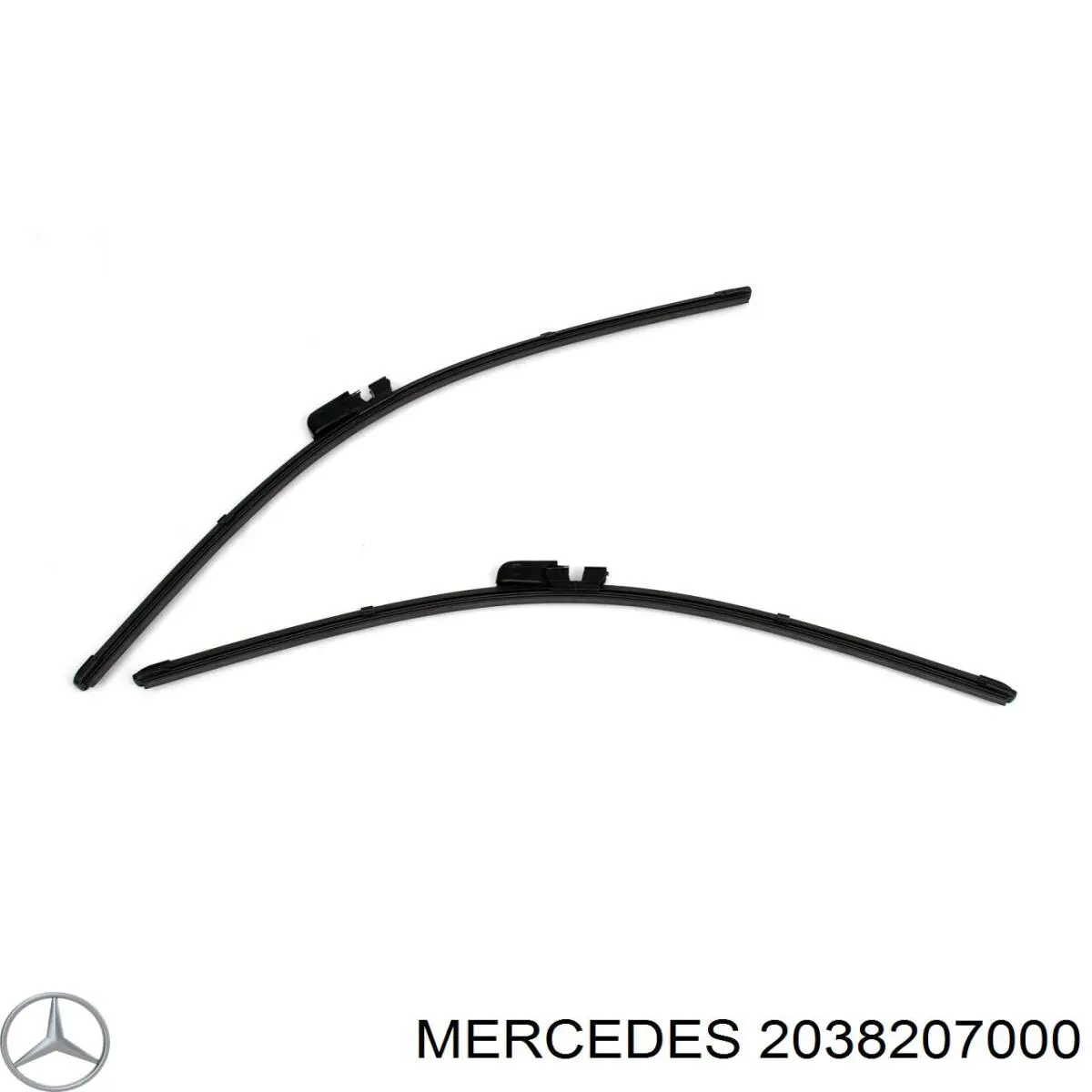 2038207000 Mercedes limpa-pára-brisas do pára-brisas, kit de 2 un.