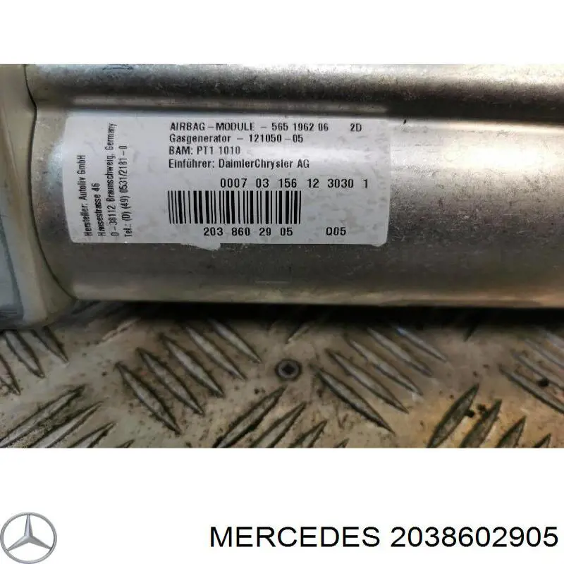2038602905 Mercedes подушка безопасности (airbag пассажирская)