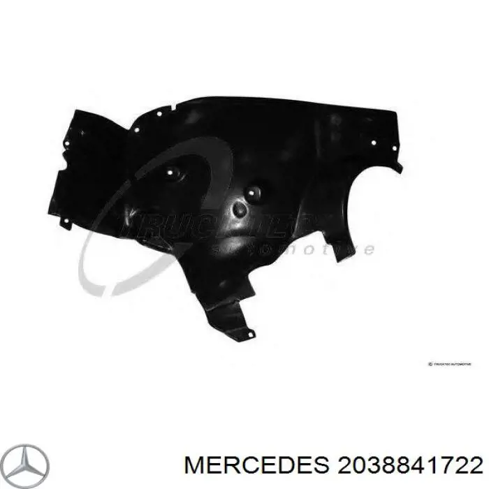 Guarda-barras esquerdo traseiro do pára-lama dianteiro para Mercedes C (CL203)
