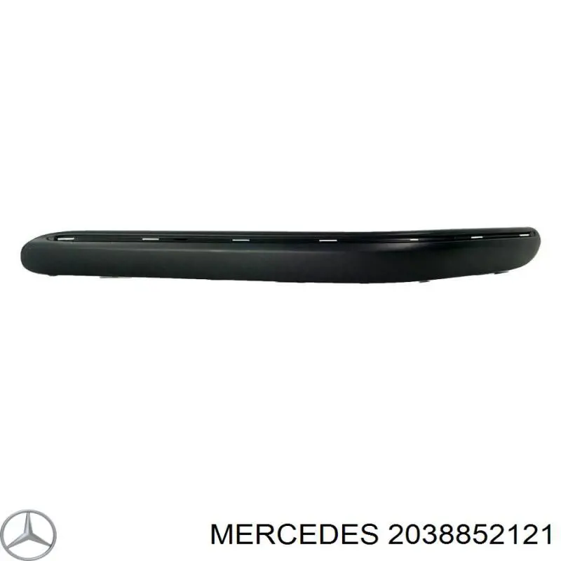 Передний левый клык бампера на Mercedes C (S203)