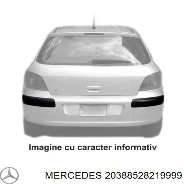 20388528219999 Mercedes moldura direita do pára-choque traseiro