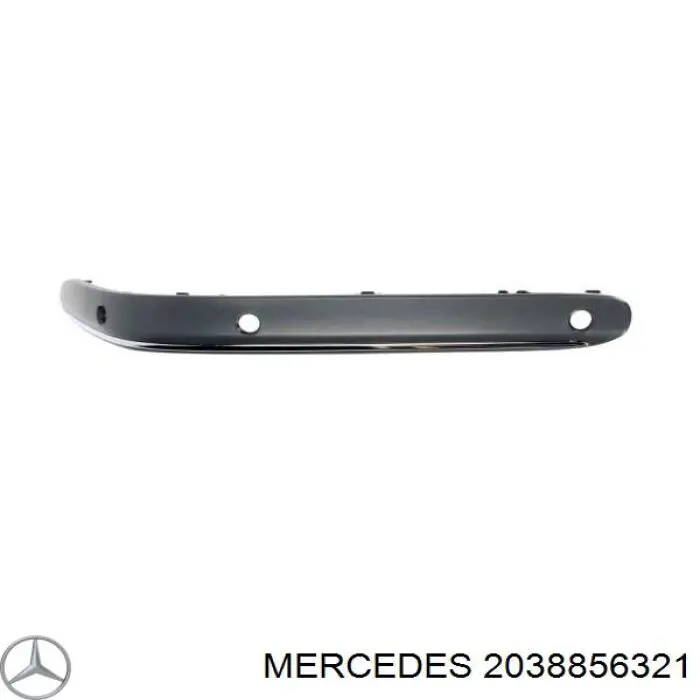 Молдинг бампера переднего левый Mercedes A20388563219999 цена, от 18.39 USD