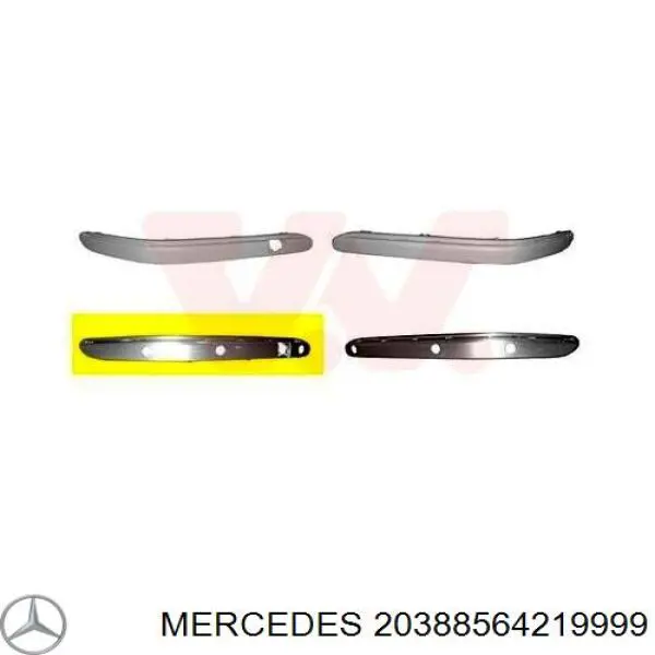 Молдинг бампера переднего правый A20388564219744 Mercedes