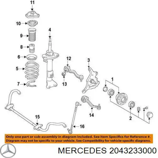 2043233000 Mercedes амортизатор передний