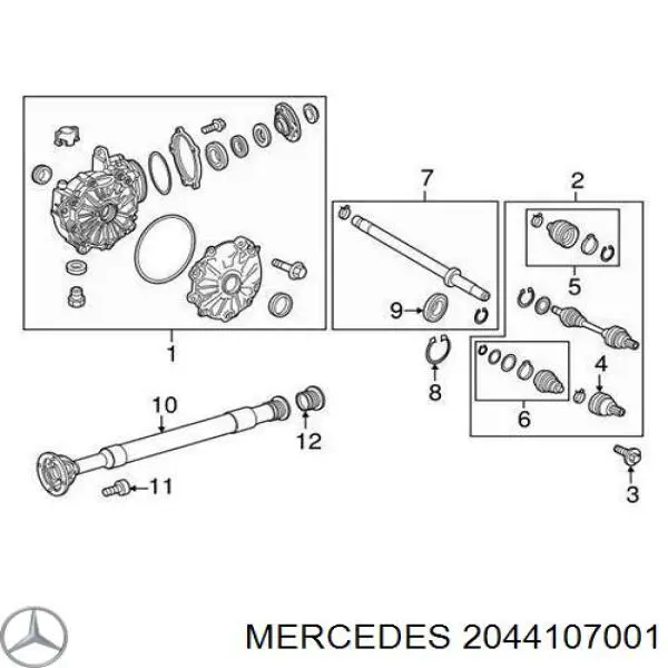 Кардан передний на Mercedes E (W212)