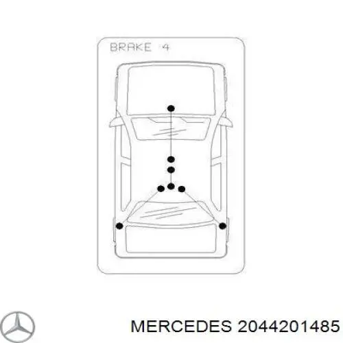 Купить 2044201485 Mercedes Передний трос ручника