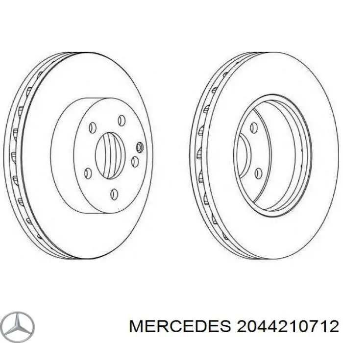 2044210712 Mercedes диск тормозной передний