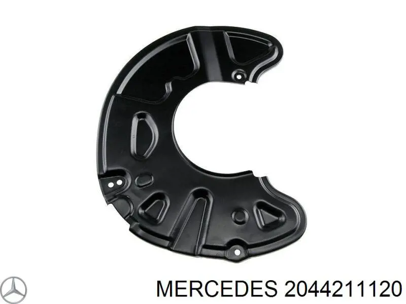 2044211120 Mercedes proteção do freio de disco dianteiro esquerdo