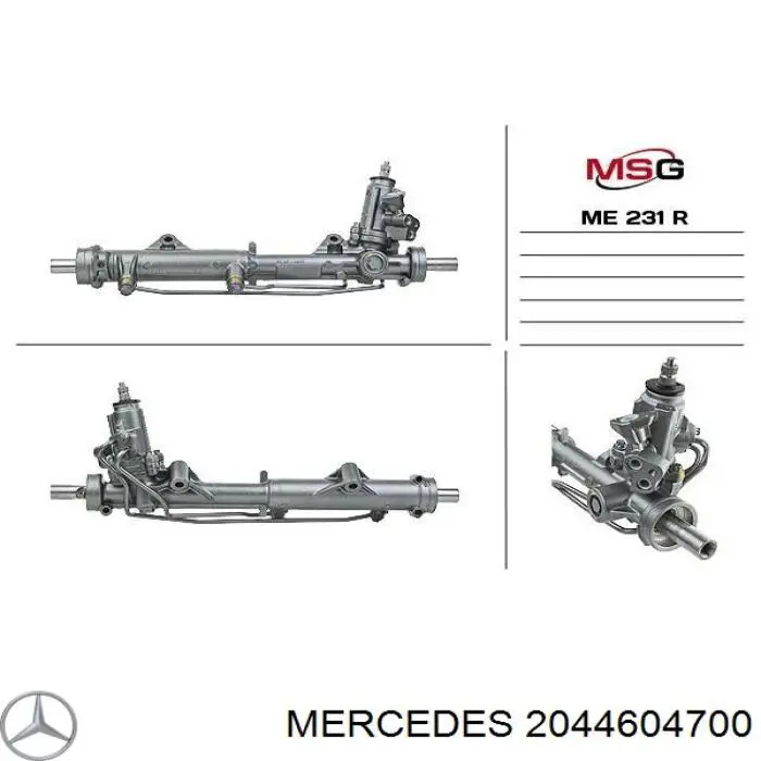 2044604700 Mercedes cremalheira da direção