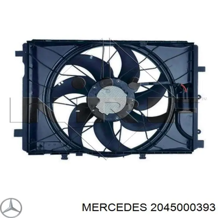 2045000393 Mercedes диффузор радиатора охлаждения, в сборе с мотором и крыльчаткой