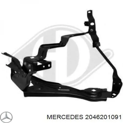 2046201091 Mercedes suporte direito do radiador (painel de montagem de fixação das luzes)