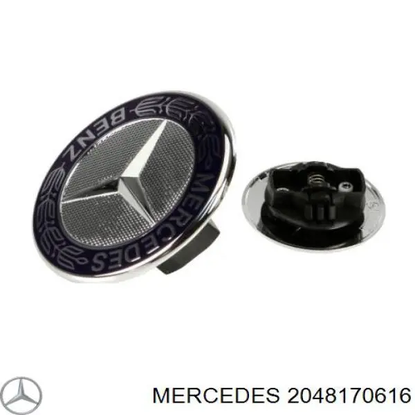 2048170616 Mercedes emblema da capota