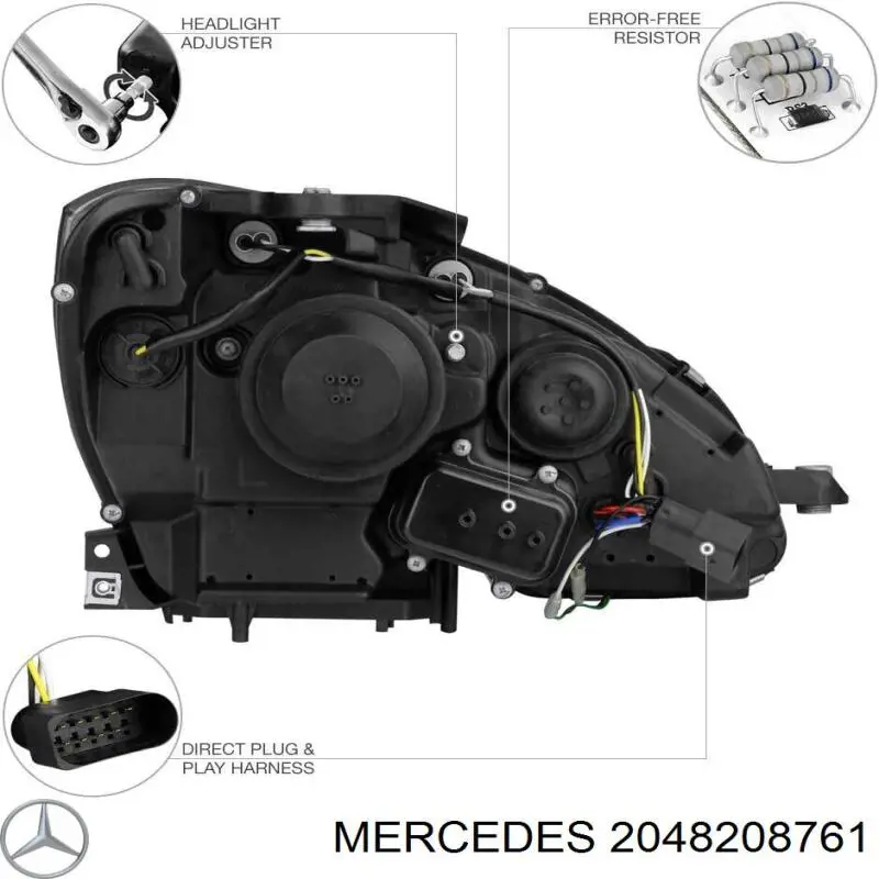 Фара левая Mercedes 2048208761 цена, от 161.56 USD