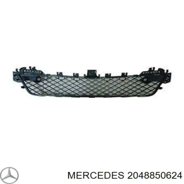 2048850624 Mercedes grelha central do pára-choque dianteiro