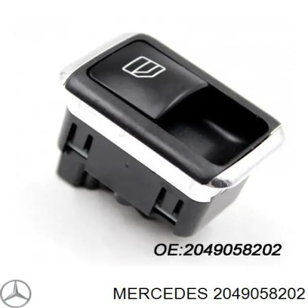 Botão dianteiro direito de ativação de motor de acionamento de vidro para Mercedes C (W204)