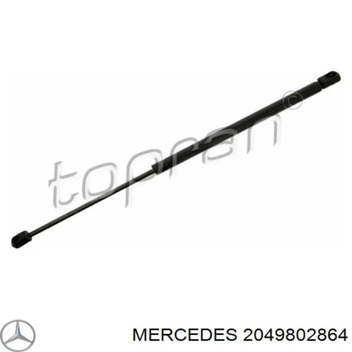 2049802864 Mercedes amortecedor de tampa de porta-malas (de 3ª/5ª porta traseira)