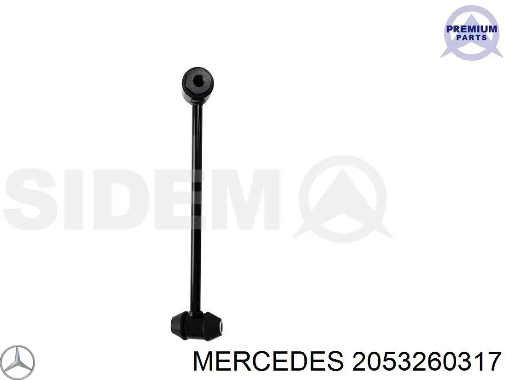 2053260317 Mercedes montante esquerdo de estabilizador traseiro