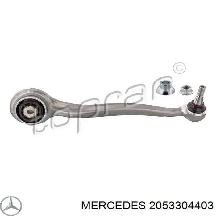 2053304403 Mercedes braço oscilante inferior direito de suspensão dianteira