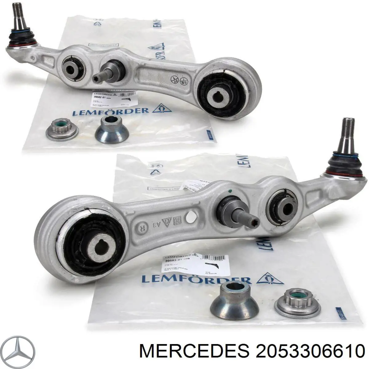 2053306610 Mercedes braço oscilante inferior direito de suspensão dianteira