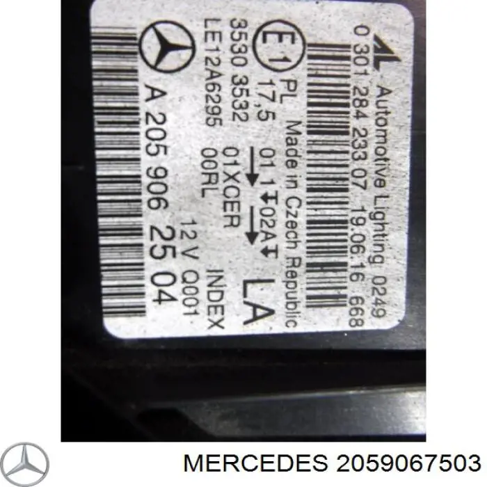Купить A2059067503 Mercedes Фара левая передняя