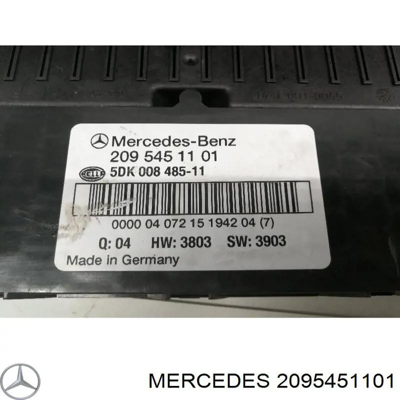 2095451101 Mercedes unidade de controlo de sinais sam