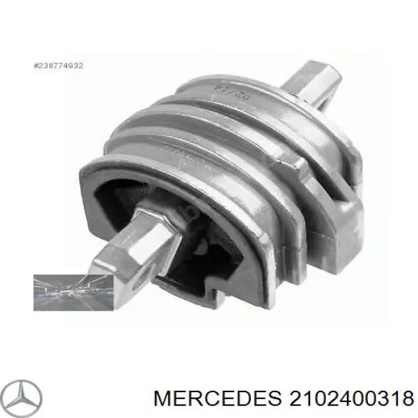 2102400318 Mercedes подушка трансмиссии (опора коробки передач)