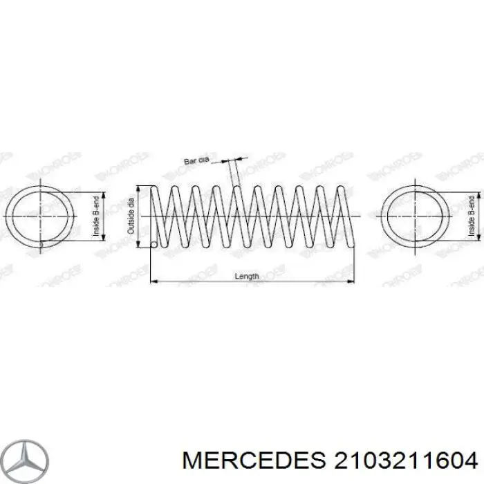 Пружина амортизатора передняя Mercedes 2103211604 цена, от 36.26 USD