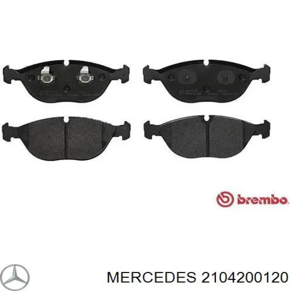 2104200120 Mercedes колодки тормозные передние дисковые