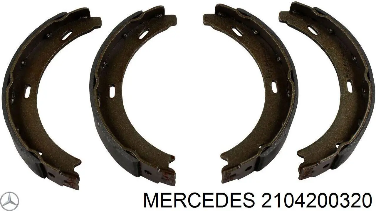 2104200320 Mercedes колодки ручника (стояночного тормоза)