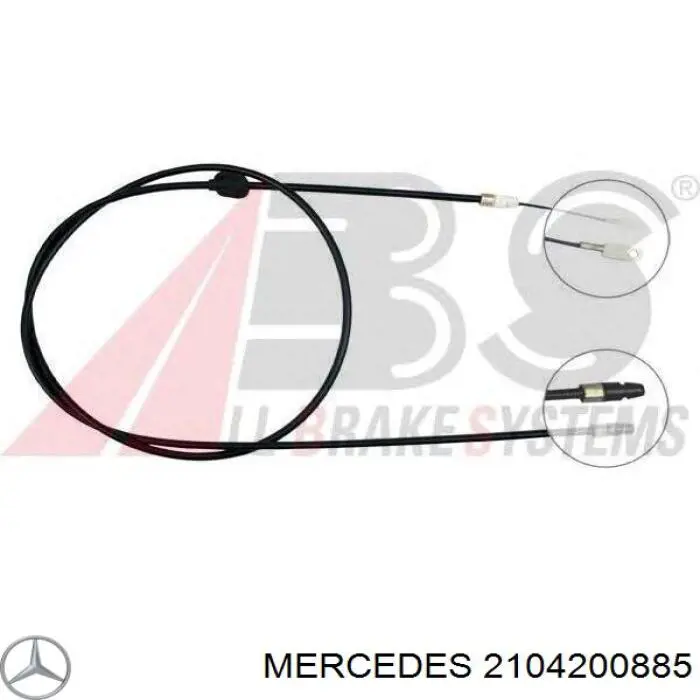 2104200885 Mercedes трос ручного тормоза передний