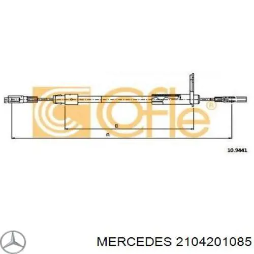 Трос ручника 2104201085 Mercedes