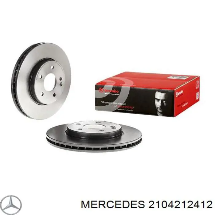 2104212412 Mercedes диск тормозной передний