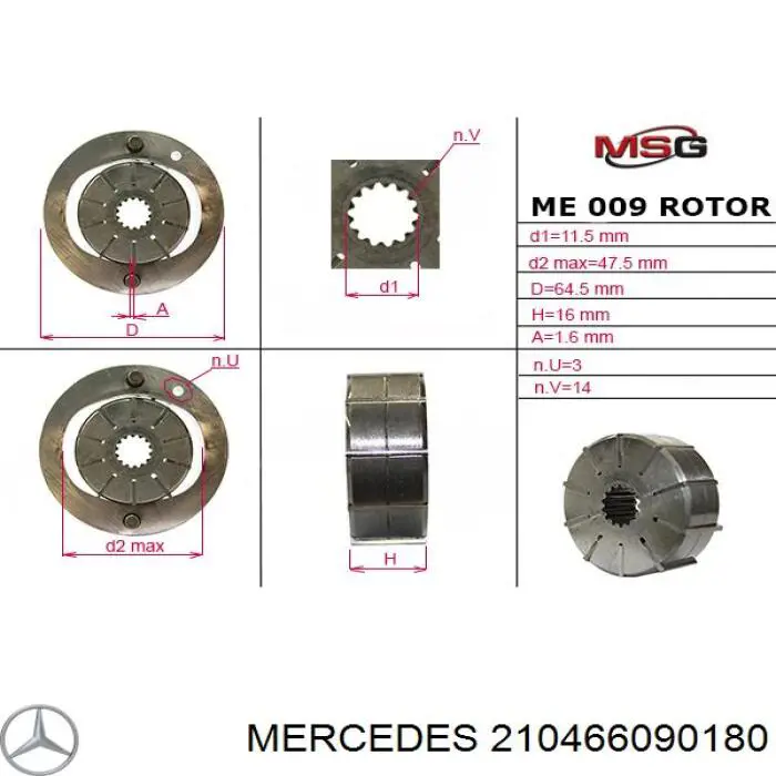 210466090180 Mercedes bomba da direção hidrâulica assistida