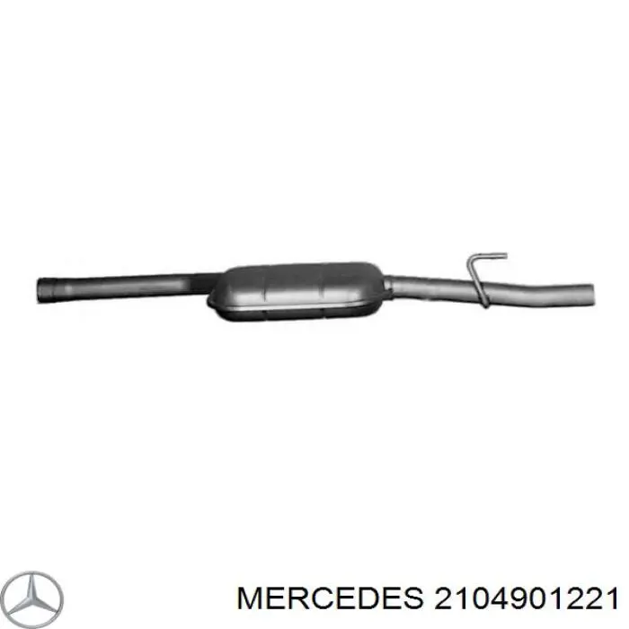 Глушитель, центральная и задняя часть на Mercedes E (W210)