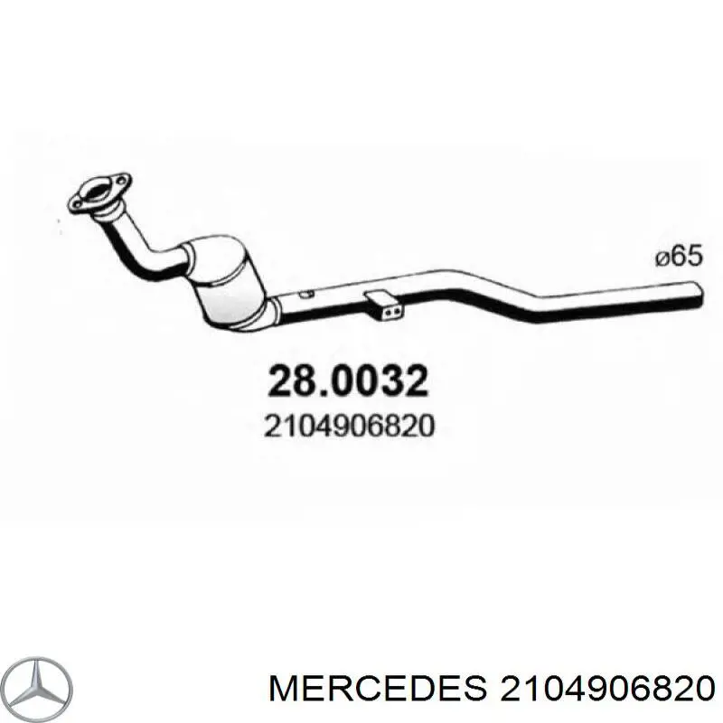 Каталитический нейтрализатор отработавших газов Mercedes A2104906820 цена, от 1394.37 USD