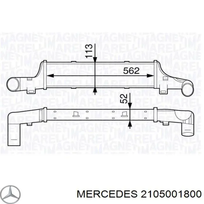2105001800 Mercedes интеркулер