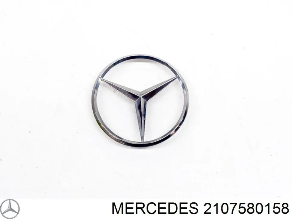 210 758 01 58 Mercedes emblema de tampa de porta-malas (emblema de firma)