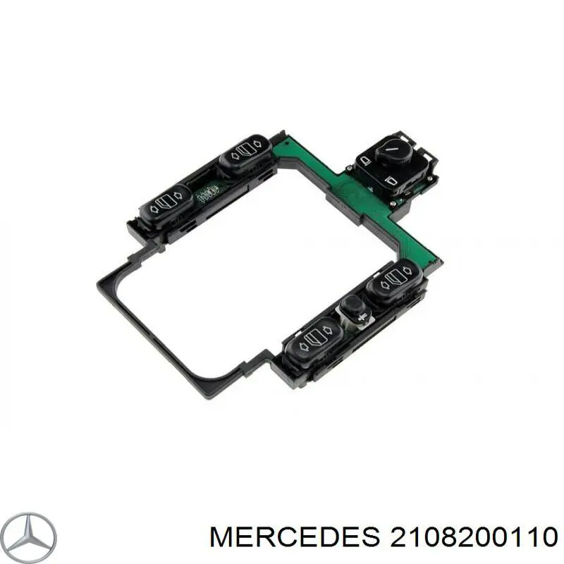 Кнопочный блок управления стеклоподъемником центральной консоли на Mercedes E (S210)