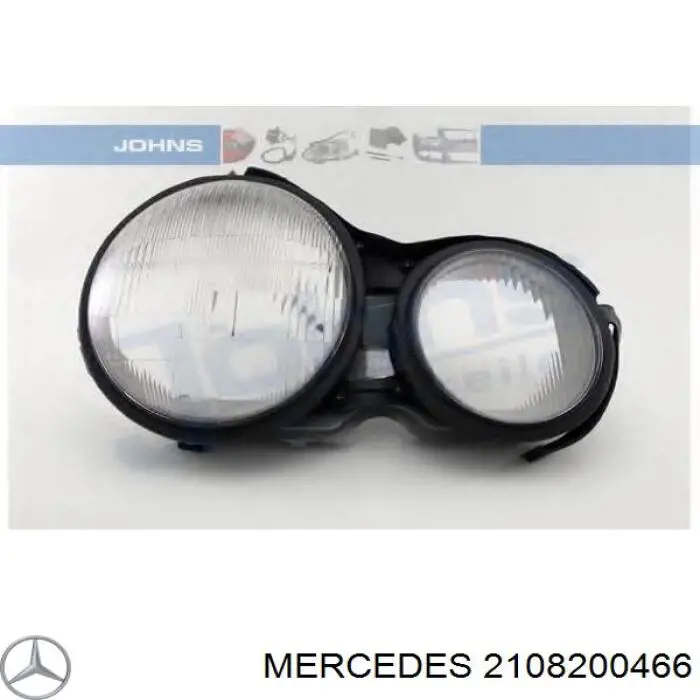 2108200466 Mercedes стекло фары правой