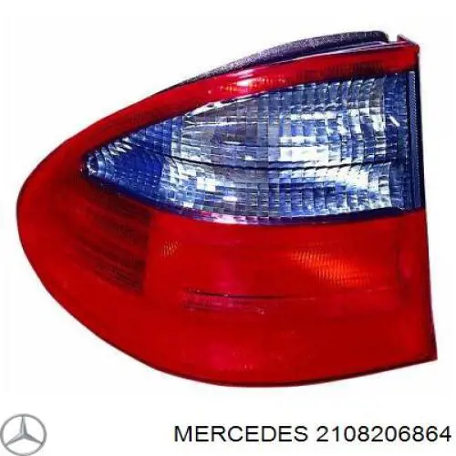 2108206864 Mercedes lanterna traseira direita externa
