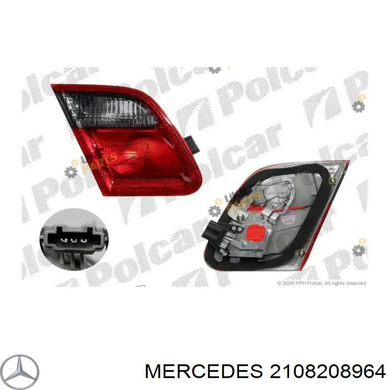 2108208964 Mercedes lanterna traseira esquerda interna