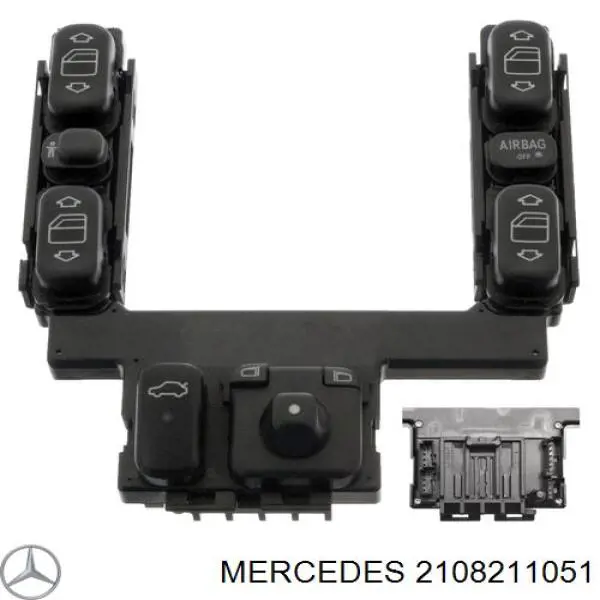 2108211051 MERCEDES Unidad de control elevalunas consola central original y equivalente